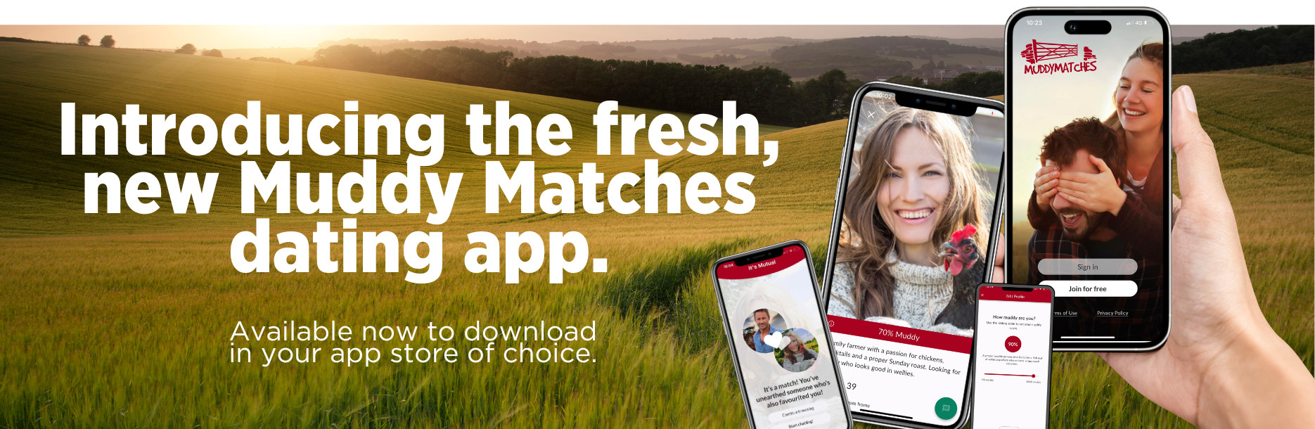 New Muddy Matches Mobile App for Android and iPhone